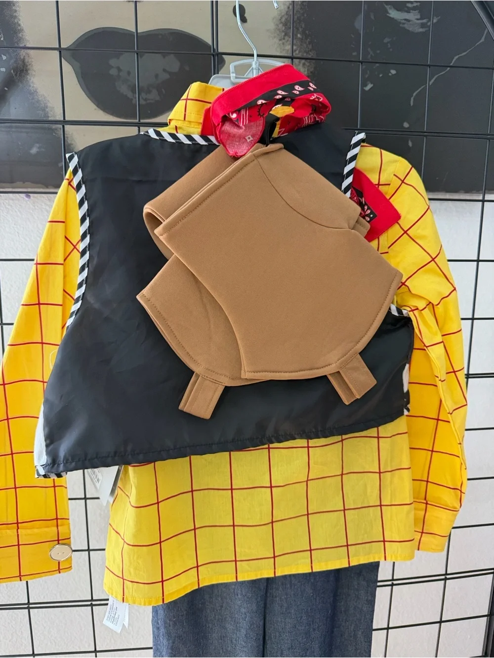 Disney Yellow Dress with Red Windowpane Grid
